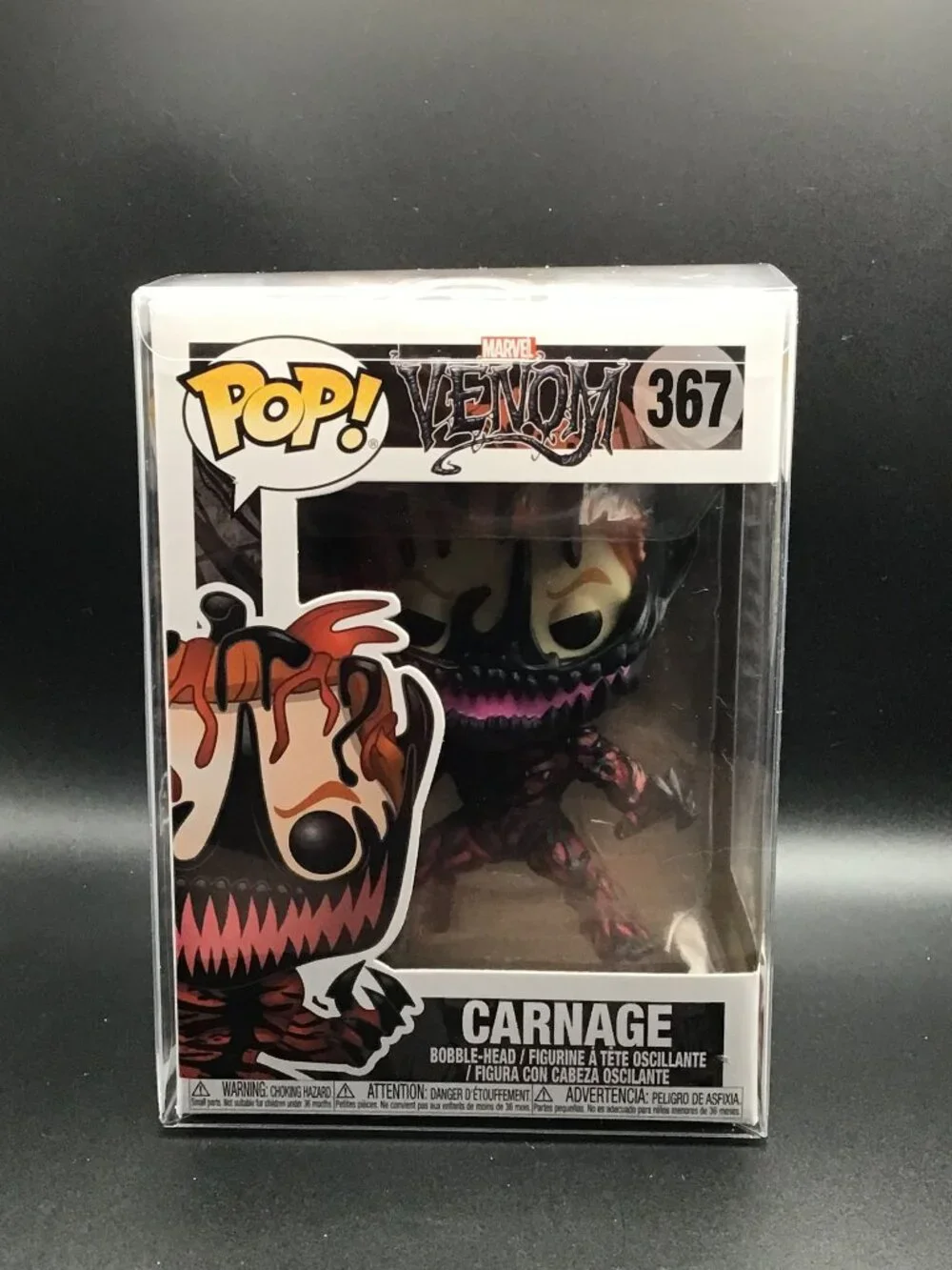 Funko Pop Vinyl Marvel Carnage with Cletus Kasady #367 w/Pop Protector New NIB